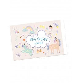 6 Pegatinas Burbujero Unicornio
