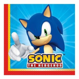16 Serviettes Sonic 33 cm