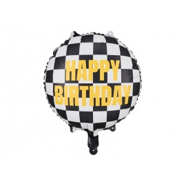 Ballon Happy Birthday Racing 45 cm
