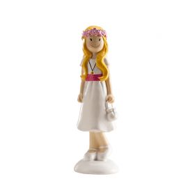 Figurine Moderne de Petite Fille en Robe pour Communion