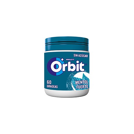 6 Chicles Orbit Menta Fuerte Bote Sin Azúcar