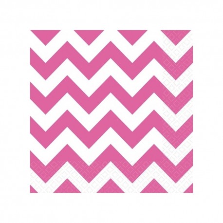 20 Servilletas Chevron Rosa