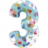 Globo Número 3 Peppa Pig