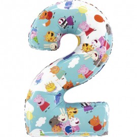 Ballon Chiffre 2 Peppa Pig