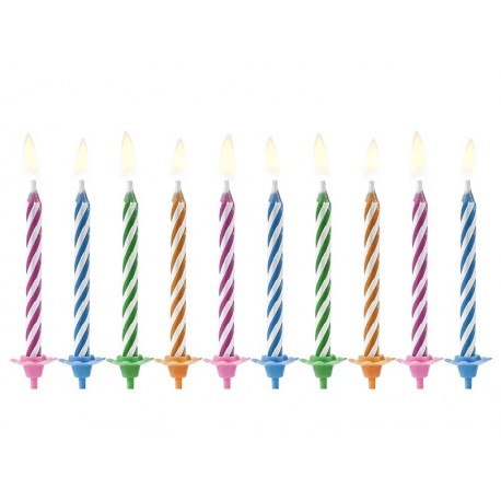 12 VELAS MAGICAS COLORES SOLIDOS