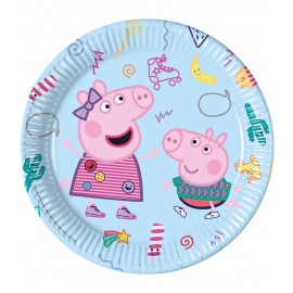 8 Assiettes Peppa Pig 23 cm