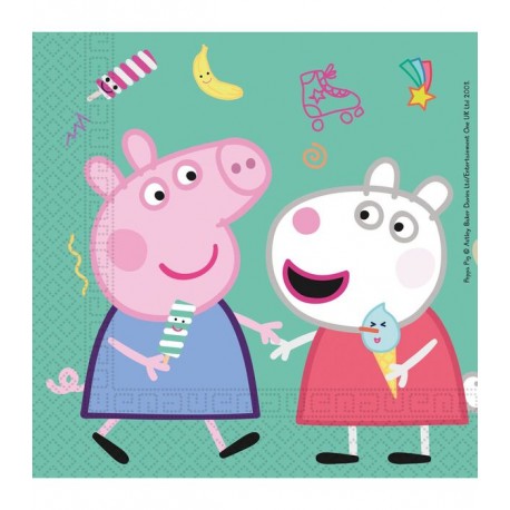 20 Serviettes Peppa Pig 33 cm