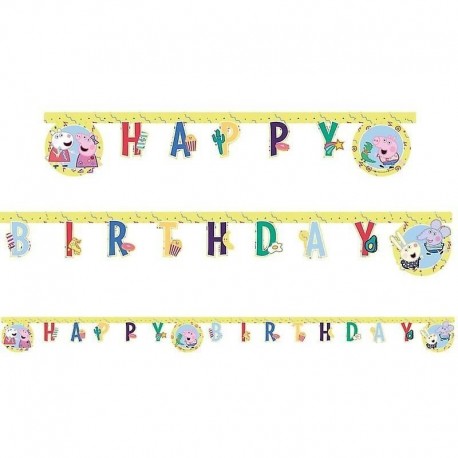 Guirlande Peppa Pig Feliz Cumpleaños