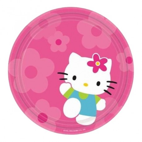 8 Assiettes Hello Kitty 23 cm