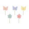 5 Velas Mariposas 3,5 cm