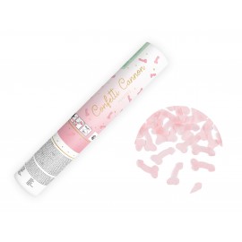 Cañón Confeti con Penes Rosa Claro 20 cm