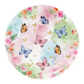 8 assiettes papillon 18 cm