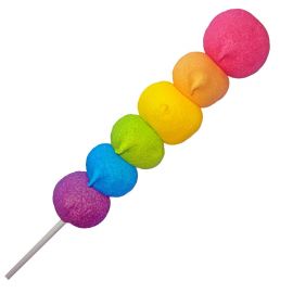 Brochette de friandises multicolores