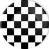 8 Assiettes Noires et Blanches 23 cm