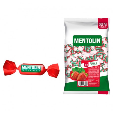 Bonbons Mentolin Fraise et Menthe sans Sucre 1 Kg