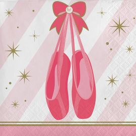 16 Serviettes Ballerines 25 cm