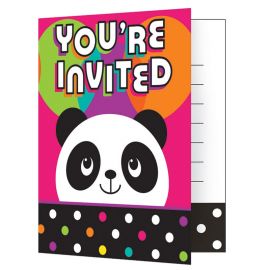 8 Invitations Panda