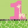 16 Serviettes 1er anniversaire Girafe 25 cm