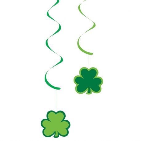 5 Pendentifs en Papier Saint Patrick