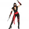 Déguisement de Ninja pour Femme avec Ceinture Rouge