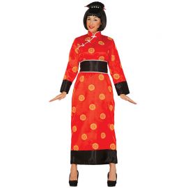 Déguisement de Chine pour Femme en Kimono Rouge