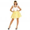 Déguisement de Pin Up pour Femme avec Jupe Jaune