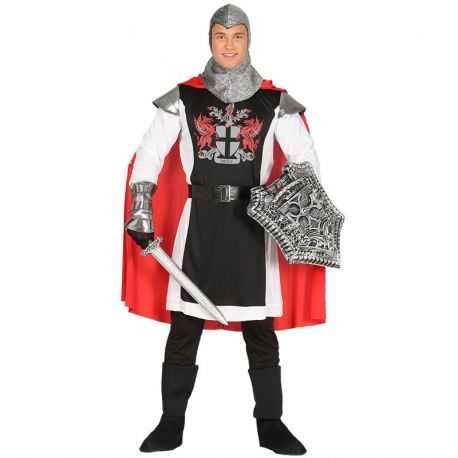 Déguisement Chevalier Médiéval avec Cape Rouge pour Homme