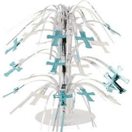 Centre de Table Communion Bleue
