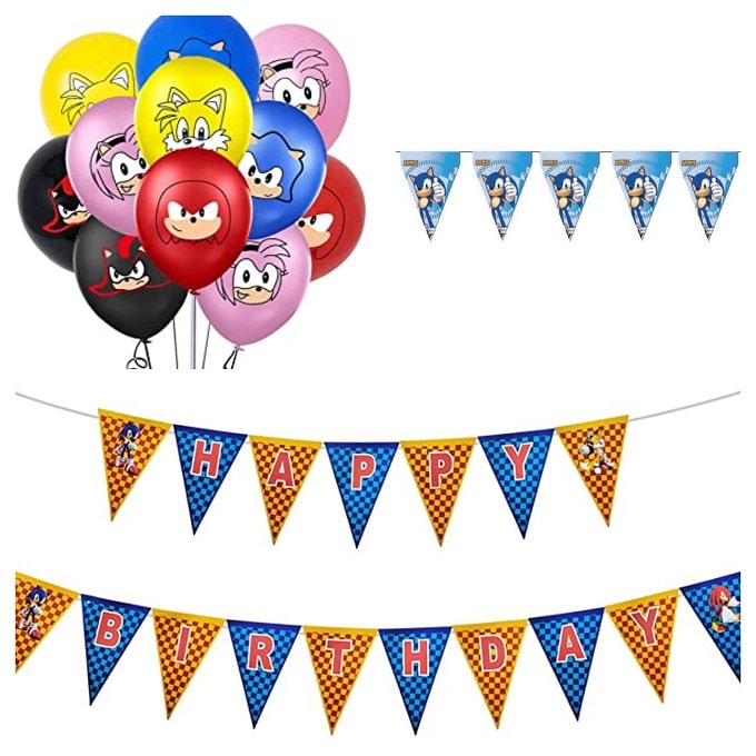 10 Sachets Cadeaux Sonic The Hedgehog - Sacs à Bonbons Anniversaire, Fête Thème Sonic - Papier Qualité, Impression Colorée, Pour Petits Cadeaux, Jouets, Snacks - 12