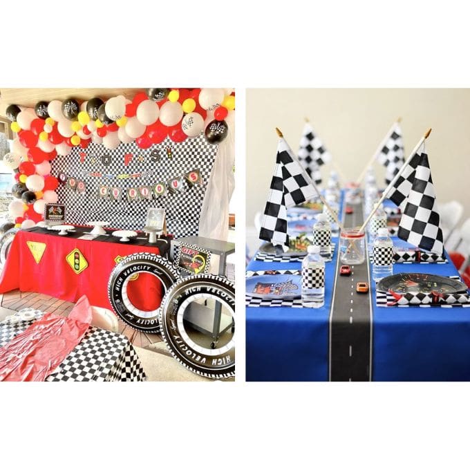 Décorations de fête d'anniversaire de voiture de course, assiette à thème de voiture de course, bannière en ballon, nappe pour réception-cadeau pour bébé, fournitures de fête pour enfants garçons 15 Décorations de fête d'anniversaire de voiture de course, assiette à thème de voiture de course, bannière en ballon, nappe pour réception-cadeau pour bébé, fournitures de fête pour enfants garçons 15
