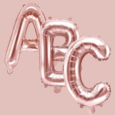 Ballons Lettres Rose Gold