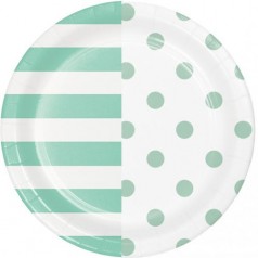 Fête à rayures et à pois Vert Menthe