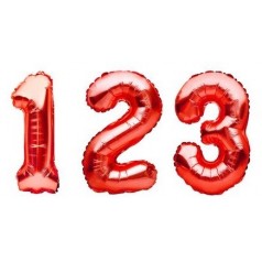 Ballons Numéros Rouges