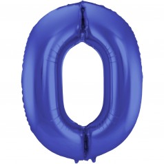 Ballons Chiffres Bleu Mat